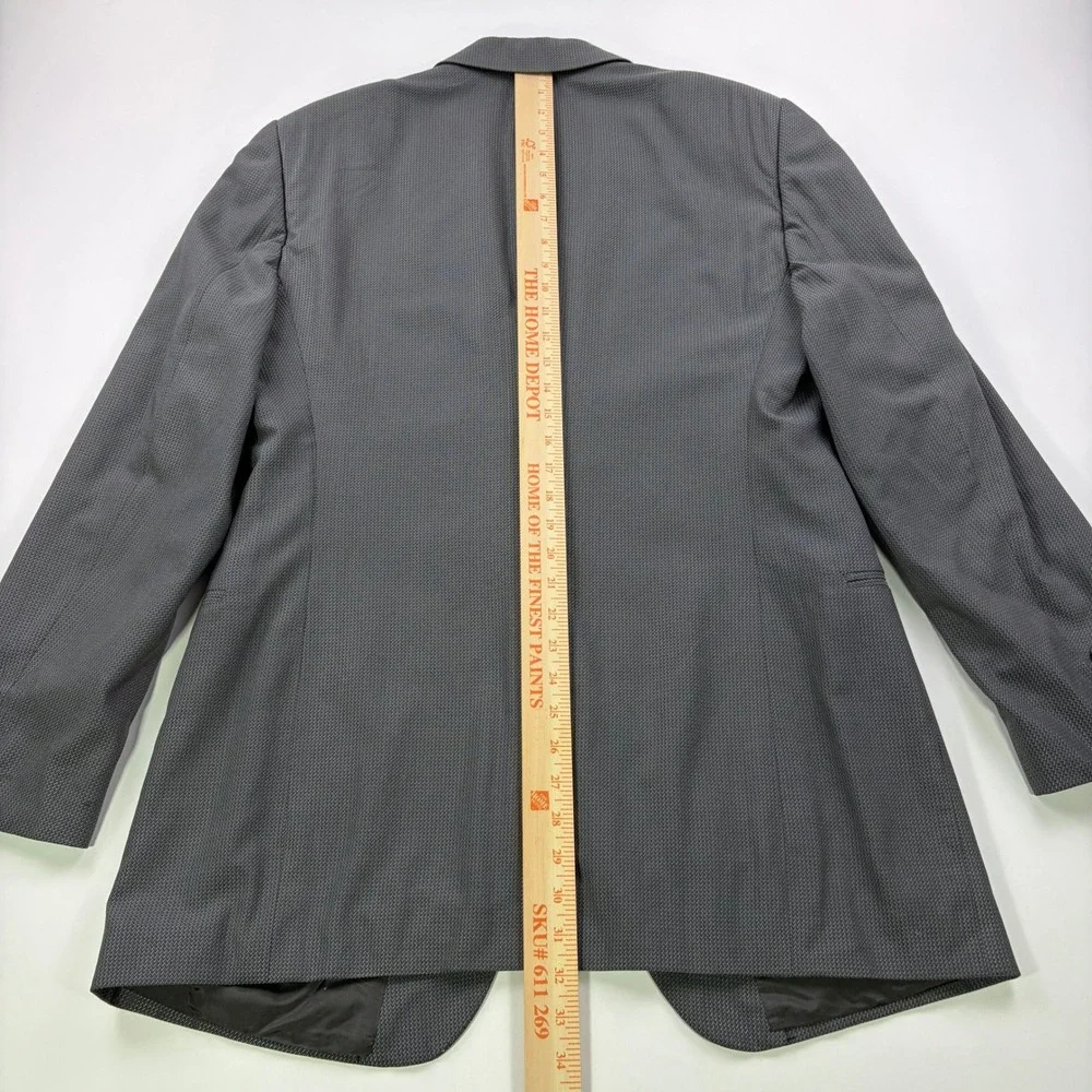 Giorgio Armani Borgo 21 Blazer Mens 44L Grey Wool Silk 1-Button Sport Coat Italy